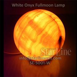 Fullmoon Onyx Lamp White